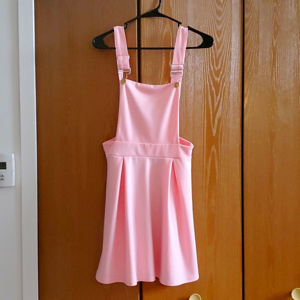 Overall Styled Pink Dress